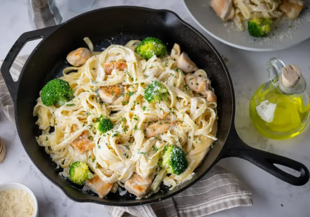 Pyszne spaghetti z brokułami i kurczakiem - łatwy przepis na obiad